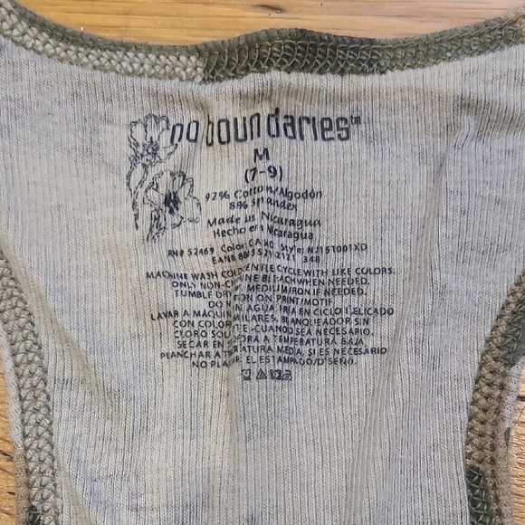 No Boundaries- Set Of 2 Camo And Black Racer Back Tanks - Picture 2 of 6